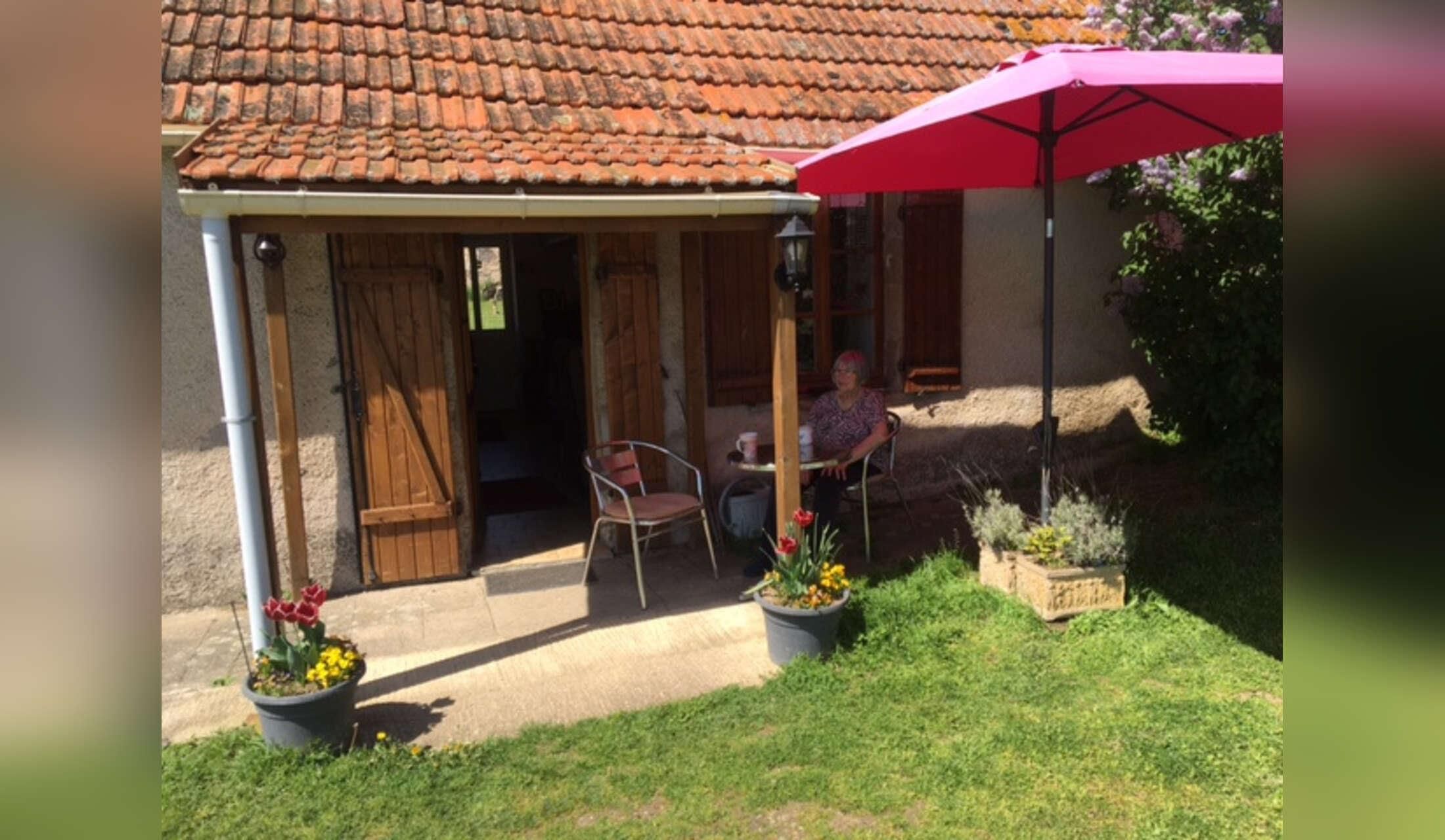 A warm welcome from sheep, dog and cat at our quiet old farm in the Auvergne