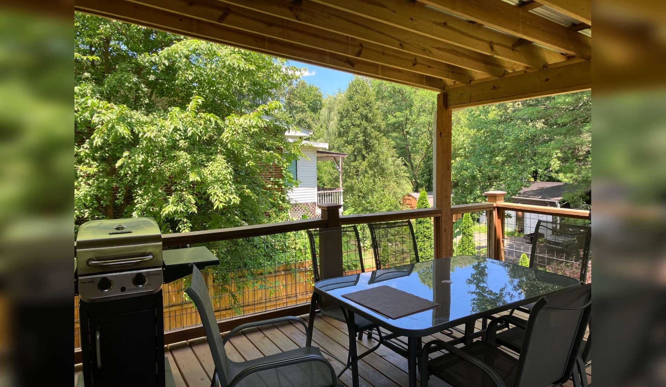 Beautiful modern house with deck surrounded by trees Asheville NC area - Image 5